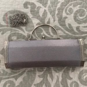 Silver Evening Bag with Chain